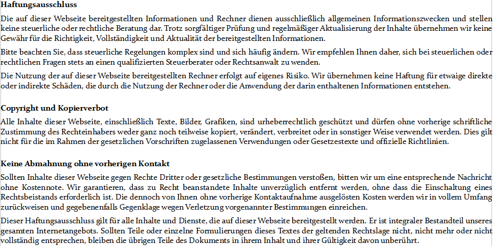 R 33a.1 Aufwendungen für den Unterhalt und eine etwaige Berufsausbildung-Haftungsausschluss